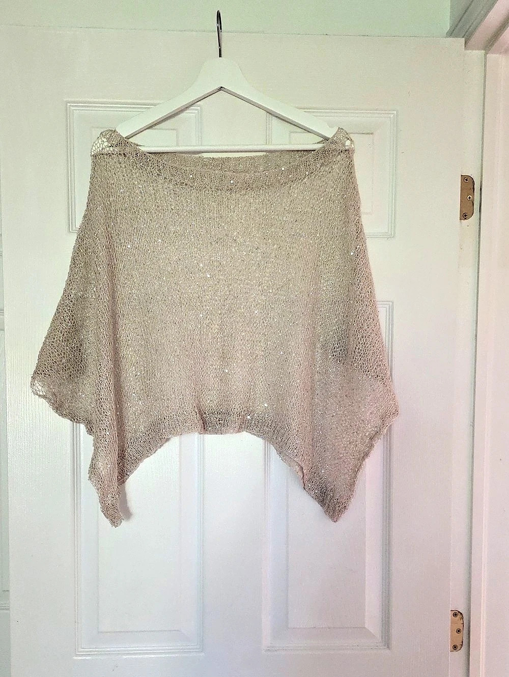 Sparkle On Arrival Sequin Poncho Pink